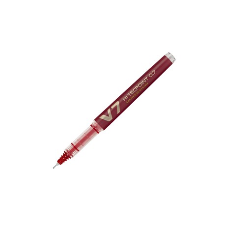Roller Hi Tecpoint V7 ricaricabile con cappuccio  - punta 0,70mm - rosso - Pilot