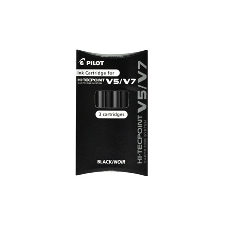 Refill Hi Tecpoint V5/V7 ricaricabile - nero - Pilot - conf. 3 pezzi