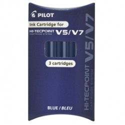 Refill Hi Tecpoint V5/V7 ricaricabile - blu - Pilot - conf. 3 pezzi
