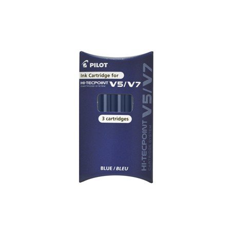 Refill Hi Tecpoint V5/V7 ricaricabile - blu - Pilot - conf. 3 pezzi
