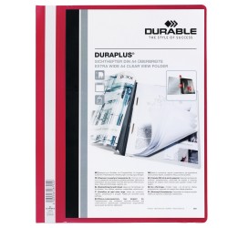 Cartellina ad aghi Duraplus - A4 - PP - rosso - Durable