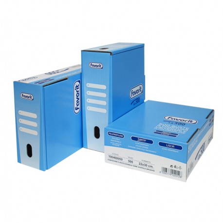 Buste forate La 500 - Superior - liscio - 22 x 30 cm - trasparente - Favorit - conf. 500 pezzi