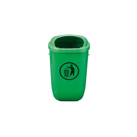 Cestino gettacarte Classic - da esterni - 40,4 x 34,8 x 74,5 cm - 50 L - verde - Medial
