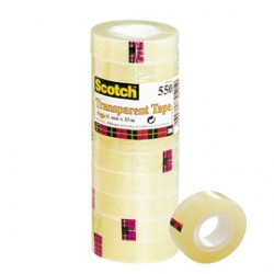 Nastro adesivo 550 - 19 mm x 33 m - PP - trasparente - Scotch - torre 8 rotoli