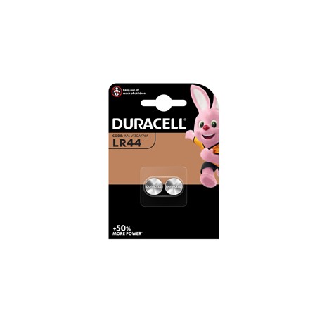 Micorpila LR44 - 1,5V - a pastiglia - alcalina - Duracell - blister 2 pezzi