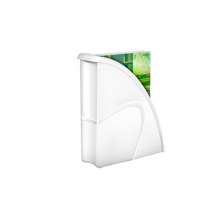 Portariviste CepPro Gloss - 26,5 x 31 cm - dorso 8 cm - bianco artico - Cep