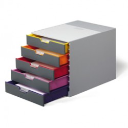 Cassettiera Varicolor® - 28 x 35,6 x 29,2 cm - 5 cassetti - Durable