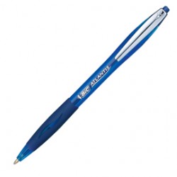 Penne a sfera a scatto Atlantis Soft  - punta 1,0mm - blu - clip in metallo - Bic - conf. 12 pezzi