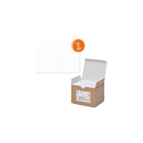 Scatola 100 buste bianche - Bristol - 9 x 14 cm - Rex Sadoch