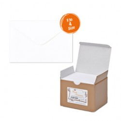 Scatola 100 buste bianche - Bristol - 7,5 x 11,2 cm - Rex Sadoch