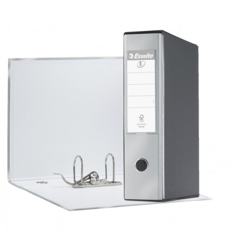 Registratore Eurofile G55 - dorso 8 cm - protocollo 23 x 33 cm - grigio metallizzato - Esselte