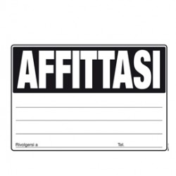 Cartello Affittasi - 24 x 33cm - colori assortiti - Edipro