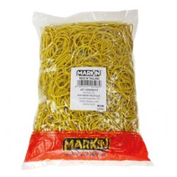 Elastici - diametro 6 cm - 1 kg - gomma - giallo - Markin