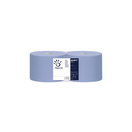 Bobina asciugatutto Superior - 3 veli - microgoffrata - diametro 30 cm - 20 gr -  21,5 cm  x190 mt - blu - Papernet