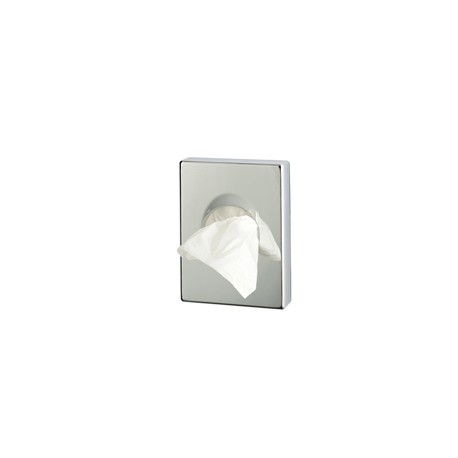 Dispenser per sacchetti igienici - 9,8x2,5x13,8 cm - ABS - argento cromato - Medial International