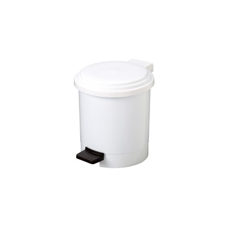 Pattumiera a pedale Ruf - PP - 6 L - diametro 22,5 cm - altezza 26,5 cm -  bianco - Medial