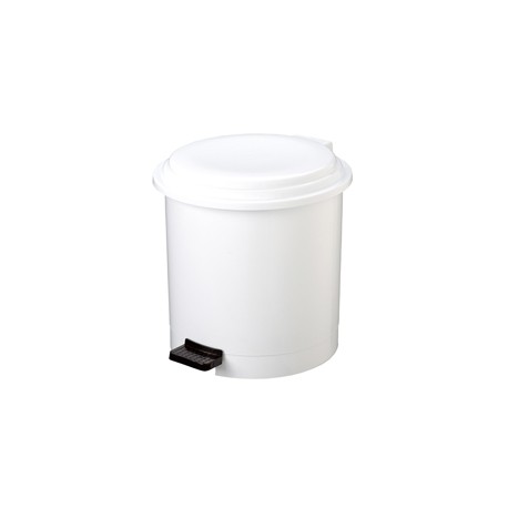 Pattumiera a pedale Ruf - diametro 27 cm - altezza 34 cm - 12 L - bianco - Medial