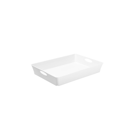 Vassoio multiuso Living Box - 37,5 x 26,6 cm - altezza 6 cm - bianco - Rotho