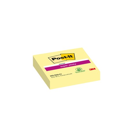 Blocco foglietti Super Sticky - 622-12SS-CY - 47,6 x 47,6 mm - giallo Canary™ - 90 fogli - Post it®