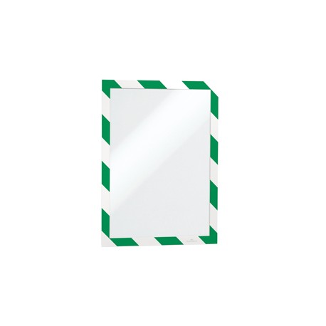 Cornice Duraframe Security - adesiva - pannello magnetico - A4  (21 x 29,7 cm) - verde/bianco - Durable