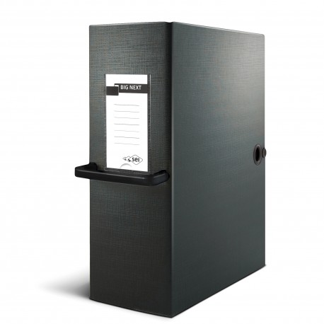 Scatola archivio Big Next - dorso 12 cm - 25 x 35 cm - nero/nero - Sei Rota