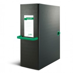 Scatola archivio Big Next - dorso 16 cm - 25 x 35 cm - nero/verde - Sei Rota