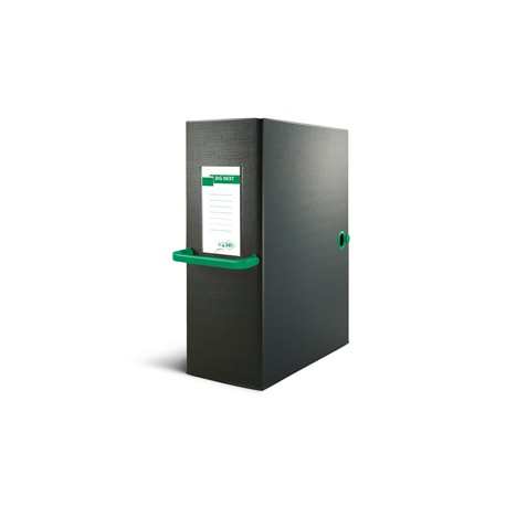 Scatola archivio Big Next - dorso 20 cm - 25 x 35 cm - nero/verde - Sei Rota