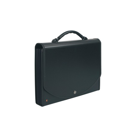 Classificatore Exacase - 13 tasche - PPL - 33x26 cm - nero - Exacompta