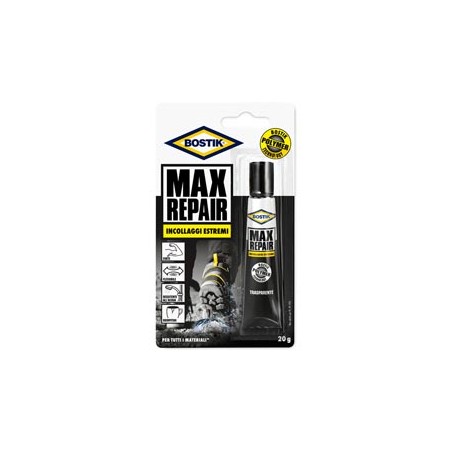 Adesivo Max Repair - universale - 20 gr - trasparente - Bostik