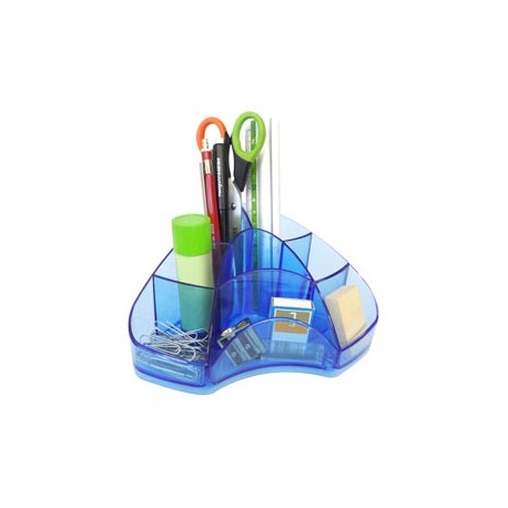 Portapenne Multipot Classic - 14 x 20 x 9 cm - azzurro trasparente - Arda