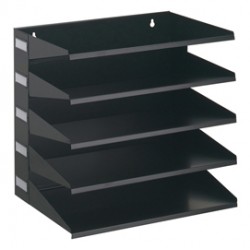 Portadocumenti Sorter Rack - 33 x 36 x 25 cm - 5 scomparti - nero - Durable