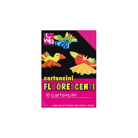 Cartelli fluo - senza scritte - 35x50 cm - 260 gr - colori assortiti - CWR - conf. 10 pezzi