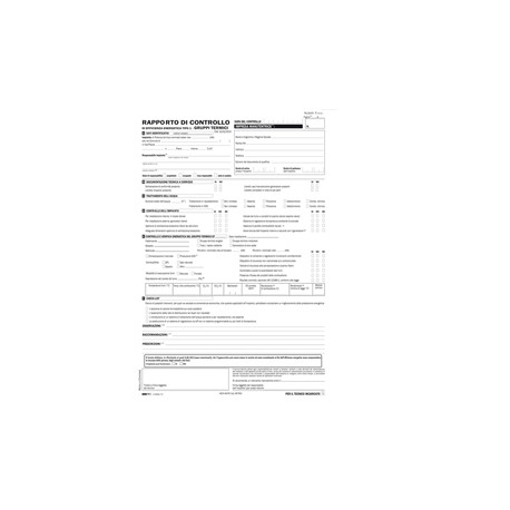 Rapporti di controllo efficienza energetica T1 - 3 copie snap - 31 x 21cm - 25 fogli - Edipro