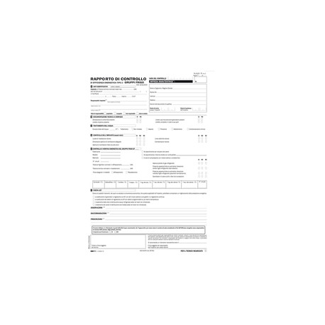 Rapporti controllo efficienza energetica T2 - 3 copie snap - 31 x 21cm - 25 fogli - Edipro