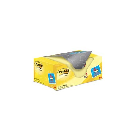 Blocco foglietti Post it® - 653CY-VP20 - 38 x 51 mm - 72 gr -  giallo Canary™ - Post it® - conf. 20 blocchi