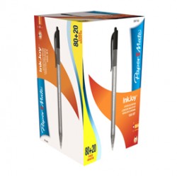 Special pack 80+20 penna sfera scatto INKJOY Stick 100RT 1,0mm nero PAPERMATE