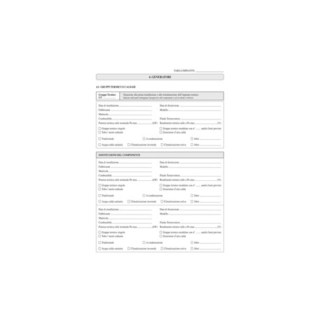 Libretto impianto climatizzazione Lombardia - 297 x 210mm - 48 fogli - Edipro