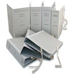 Faldone - legacci rivettati - 35 x 25 cm - dorso 5 cm - grigio - Euro-cart