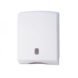 Dispenser asciugamani piegati C/Z/M/V Basica - 27,8 x 12,8 x 38 cm - bianco/grigio - Medial