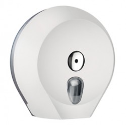 Dispenser linea plus di carta igienica in rotolo Mini Jumbo - 27 x 12,8 x 27,3 cm - plastica - adamello white - Mar Plas