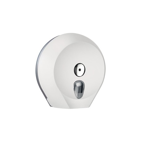Dispenser linea plus di carta igienica in rotolo Mini Jumbo - 27 x 12,8 x 27,3 cm - plastica - adamello white - Mar Plas