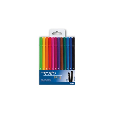 Pennarello fineliner Tratto Pen - tratto 0,5mm - colori assoriti - Tratto - busta 12 pennarelli