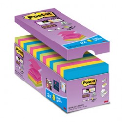 Blocchetto Post it  Super Sticky Z Notes - R-330-SS-VP16 - per dispenser - 76 x 76 mm - 90 fogli - Post it  - conf. 16 b