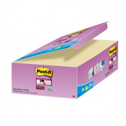 Blocco foglietti Post it® Super Sticky - 622-SSCY-VP24-EU - 47,6 x 47,6 mm - giallo Canary™ - 90 fogli - Post it® - conf