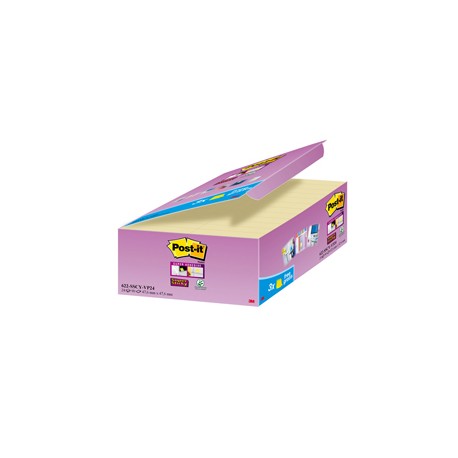 Blocco foglietti Post it® Super Sticky - 622-SSCY-VP24-EU - 47,6 x 47,6 mm - giallo Canary™ - 90 fogli - Post it® - conf