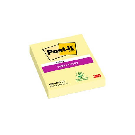 Blocco foglietti Super Sticky - 656-12SS-CY-EU - 47,6 x 76 mm - giallo Canary™ - 90 fogli - Post it®