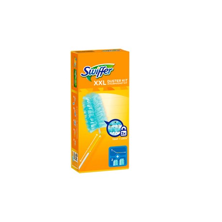 Swiffer Duster XXL - 90 cm - azzurro - Swiffer - starter kit completo con 2 piumini