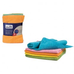 Panno in microfibra - multiuso - 40x40 cm - colori assortiti - Perfetto - conf. 5 pezzi