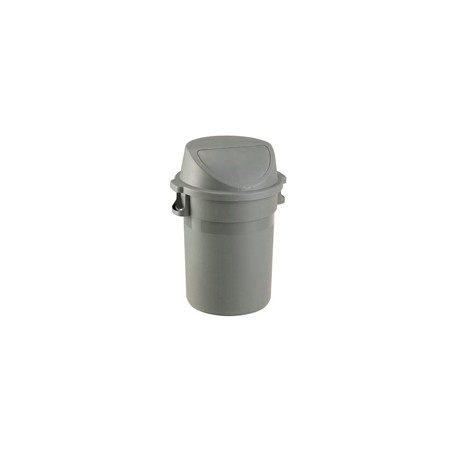 Bidone Maxipush - diametro 55,5 cm - altezza 78 cm - PPL - 80 L - grigio - Medial