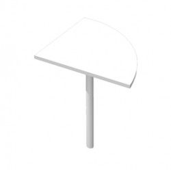 Raccordo angolare 90° per scrivanie Easy - 80 x 80 cm - bianco/grigio cromato